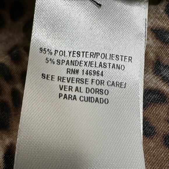 Robbie Bee Leopard Print 3/4 Sleeve Dress size Medium - Picture 7 of 8